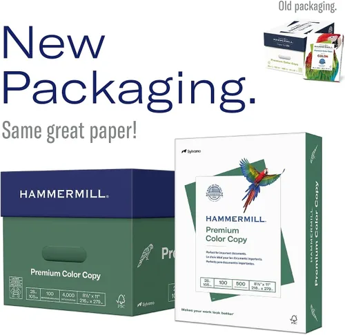 Miniatura 2 de Hammermill 102630 papel para copia digital a color, 32 libras, de 8.5 x 11 pulgadas, tamaño carta, brillo 100, 1 resma de 500 hojas, Blanco