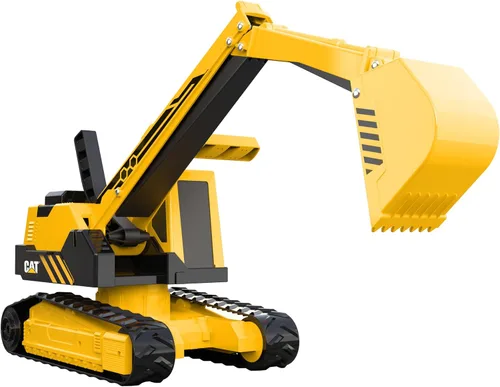Miniatura 8 de CAT Juguetes de construcción, Camión volquete de acero de 16" - Cuerpo de acero real, cama basculante funcional, ruedas todo terreno extragrandes