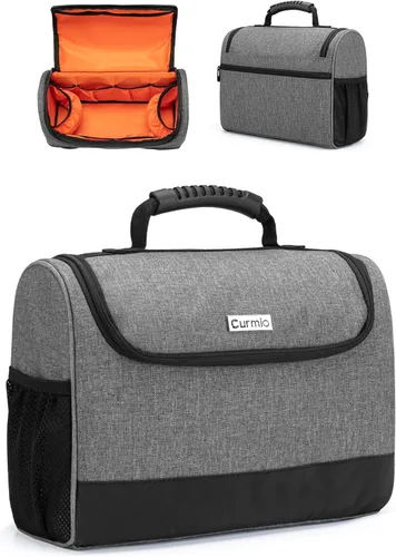 CURMIO Bolsa de kit de barman, bolsa de transporte portátil de viaje con asa de goma para juego de herramientas de bar, para interiores y exteriores