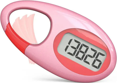 Miniatura 9 de Contador de pasos 3D simple, podómetro para caminar, rastreador de pasos con cordón para el cuello/mosquetón para hombres, mujeres, adolescentes