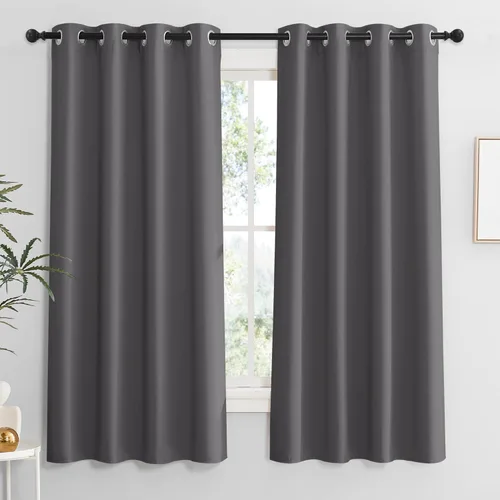 Miniatura 38 de RYB HOME Cortinas opacas de cocina de 36 pulgadas de largo, tratamiento de privacidad para ventanas pequeñas, aislamiento térmico, telón de fondo