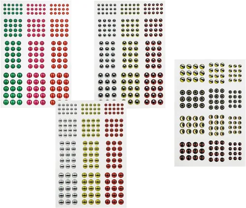 Miniatura 4 de Drchoer Fish Eyes for Lures Making - Fishing Lure Eye 3mm 4mm 5mm 6mm 7mm 10mm Assortment for Fly Tying DIY Materials Tool