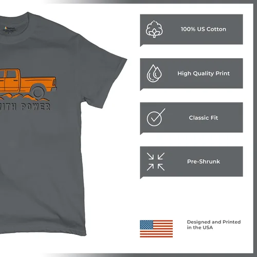 Miniatura 10 de Tee Hunt Camisetas gráficas y camisetas sin mangas para hombre Roll with Power Pickup Truck