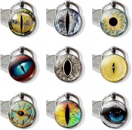 Miniatura 3 de Ojos de cabujón de cristal de ojos de dragón de 0.984 in, 50 unidades, para hacer muñecas de arcilla, esculturas, accesorios para manualidades