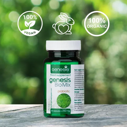 Miniatura 3 de Genesis Biomix Probiótico con Lactobacillus y Bifidobacterium Cepas pueden apoyar el Manejo Intestinal, Digestión, Sistema Inmunológico 240 Mg por