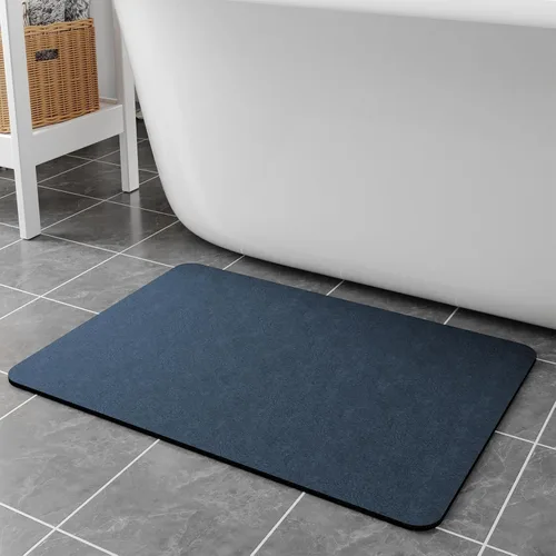 Miniatura 20 de Alfombras de baño de 32 x 17 pulgadas, tapetes de baño de tierra de diatomeas de secado rápido, absorbentes, tapetes de baño de goma antideslizante