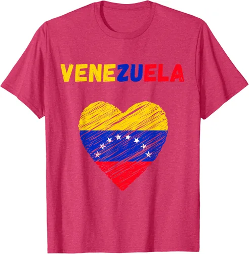 Miniatura 34 de Camiseta con la bandera venezolana con corazón de Venezuela, Negro