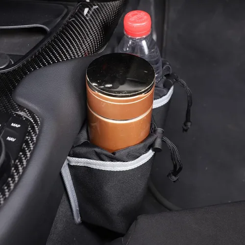 Miniatura 3 de CHEAYAR Soporte para tazas de automóvil, bolsa de bolsillo de almacenamiento compatible con Toyota Supra GR A90 A91 MK5 2019-2022, organizador