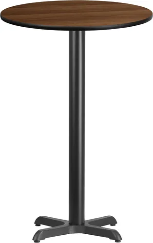 Miniatura 9 de Flash Furniture Stiles - Mesa redonda laminada negra de 24 pulgadas con base de mesa de altura de barra de 22 x 22 pulgadas Negro