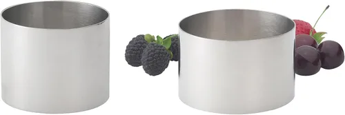 Miniatura 5 de HIC Kitchen Anillo para alimentos, acero inoxidable 18/8, 2 pulgadas de diámetro x 2.75 pulgadas