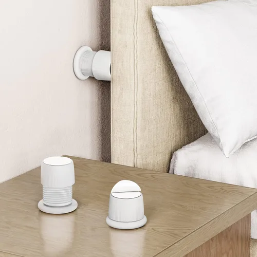 Topes de cabecero, tapón de pared de cama de 1.6 a 2.6 pulgadas, herramienta antivibraciones ajustable, estabilizador de cama para muebles de pared