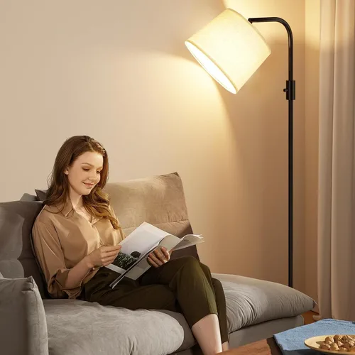 Miniatura 5 de Ambimall Lámpara de pie totalmente regulable - Lámparas de pie de 9W con bombilla LED incluida, lámparas de pie para sala de estar con cabezal R