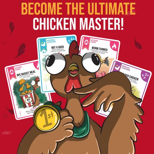 Miniatura 7 de Chicken Challengers Juego de cartas: estrategia hilarante para adultos y adolescentes, noche de juegos familiares, 2-8 jugadores, mayores de 13