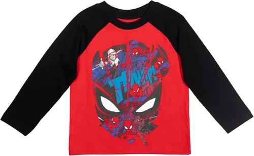 Miniatura 5 de Marvel Avengers Spider-Man - Camiseta raglán para niños pequeños y grandes, paquete de 3