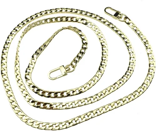 Miniatura 46 de HAHIYO Mini Pochette - Correa de cadena fina y ancha de 0.276 in para LV de 7.9 pulgadas de largo, 7.9 pulgadas de grosor, 0.102 in, oro amarillo