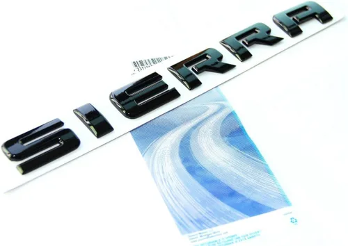 Miniatura 3 de Yoaoo Paquete de 3 placas de identificación de Sierra de color negro OEM, insignias brillantes compatibles con 2500Hd 3500Hd Sierra