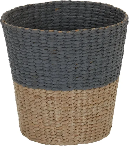 Miniatura 11 de Household Essentials Cesta de basura tejida, papelera de cuerda de papel gris para baño, dormitorio, oficina