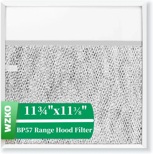 Filtro de campana extractora BP57 para filtro de grasa de cocina Broan-NuTone 43000, filtro de aluminio con lente de 11 3/8 pulgadas x 11 3/4