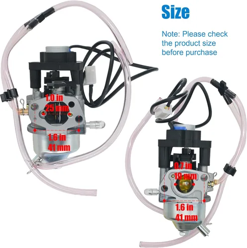 Miniatura 2 de Eu3000is - Repuesto de carburador para generador Honda EU3000i, 16100-ZL0-D66 16100-ZL0-D65 Carb con juntas Filtro de aire Bujía Línea de combustible