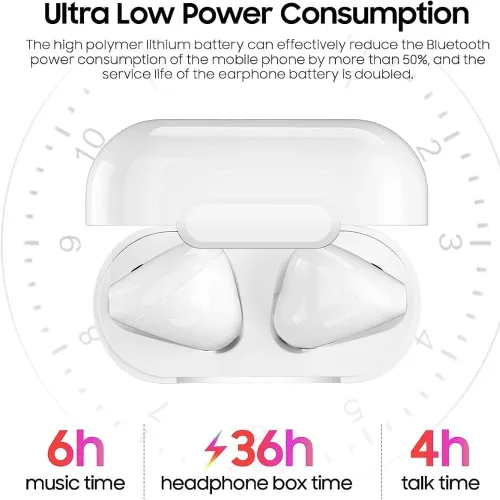 Miniatura 4 de Auriculares inalámbricos Bluetooth 36H Bluetooth 5.0 con funda de carga inalámbrica, IPX6 Auriculares intraurales impermeables con control táctil