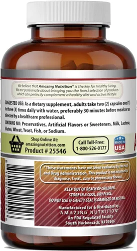 Miniatura 3 de Amazing Formulas Suplemento de pectina de manzana de 1400 mg Cápsulas Sin OMG Sin gluten Fabricado en Estados Unidos