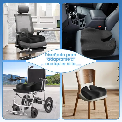 Miniatura 7 de CJACSOC Cojín de asiento, cojín de espuma viscoelástica extra grande para cojines de sillas de oficina, almohadilla de cojín ergonómico para alivio