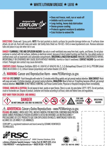 Miniatura 3 de Liquid Wrench Grasa de litio, color blanco – 8 oz, Blanco