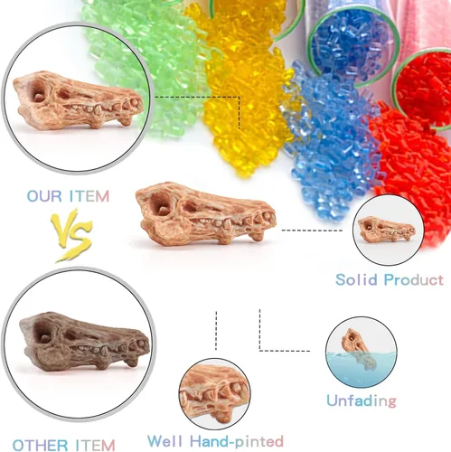 Miniatura 2 de LC JoyCre Juego de huesos de animales prehistóricos miniatura realistas para caja de arena, huesos de dinosaurio falsos para niños, juguetes