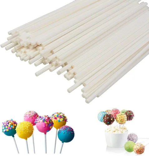 Miniatura 8 de COOLAKE Palitos de piruleta 100 unidades de 6 pulgadas para hacer dulces de papel para decoración de pasteles, dulces de frutas caseros