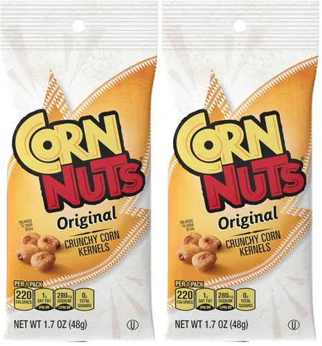 Miniatura 6 de CORN NUTS Granos de maíz con sabor a barbacoa, aperitivos de maíz crujientes, caja de aperitivos, paquetes variados para adultos, 1.7 onzas