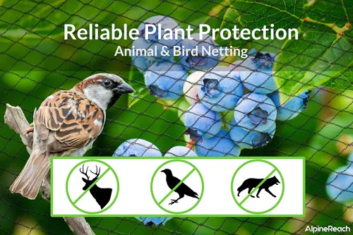 Miniatura 2 de AlpineReach Red de jardín de 15 x 30 pies, red resistente para pájaros, ciervos, protección de plantas, malla tejida extrafuerte, kit reutilizable
