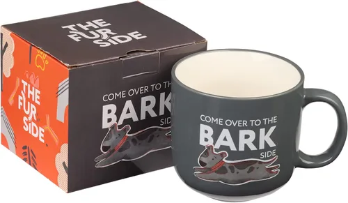 Miniatura 3 de Taza de café de regalo para mamá con texto en inglés "Come Over to the Bark Side Fun Coffee Cup" para amantes de los perros, dueños de razas