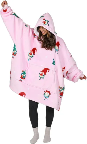Miniatura 22 de Solaris Manta de gran tamaño con capucha y bolsillo para mascotas, cálida y súper suave y acogedora sudadera Sherpa con capucha para mujeres