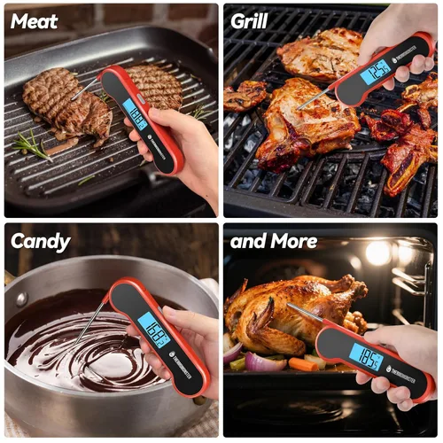 Miniatura 9 de Termómetro digital de lectura instantánea de 0.5 segundos para carne con precisión de ± 0.5 ℉, termómetro de alimentos para cocinar utensilios