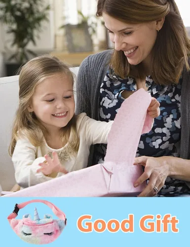 Miniatura 7 de Riñonera para niñas, bolsa de cintura de unicornio para niñas, bolsa cruzada para cinturón, bonita bolsa de cintura de viaje para niños, regalo