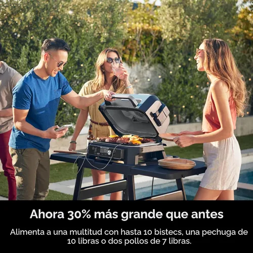Miniatura 5 de Ninja OG951 Woodfire Pro Connect Premium XL - Parrilla y ahumador para exteriores, Bluetooth, habilitado por app, parrilla maestra 7-en-1, ahumador