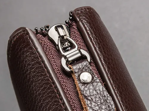 Miniatura 8 de Cartera larga de cuero para hombre, bolso de mano grande para negocios, tarjetero para teléfono, regalo para hombres, padre, hijo, marido, novio