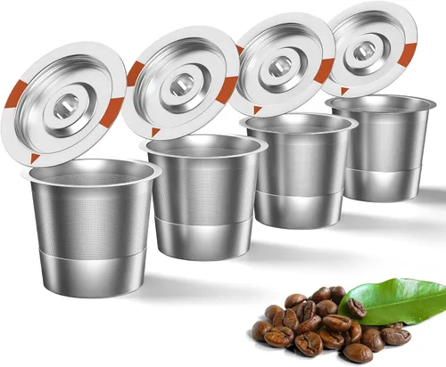 Miniatura 9 de Cápsulas de café reutilizables K Cups para Keurig: filtro de café K Cups recargables de acero inoxidable completo compatible con cafeteras 1.0 y 2.0