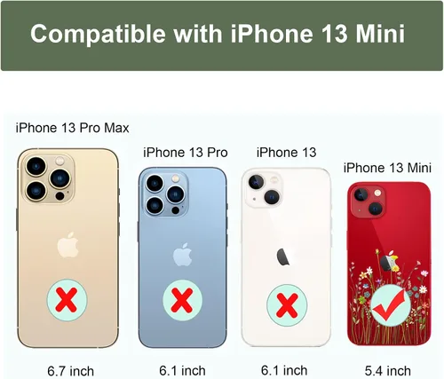Miniatura 3 de Unov - Funda compatible con iPhone 13 Mini, funda transparente con diseño, patrón grabado en relieve, suave protector delgado de TPU contra golpes