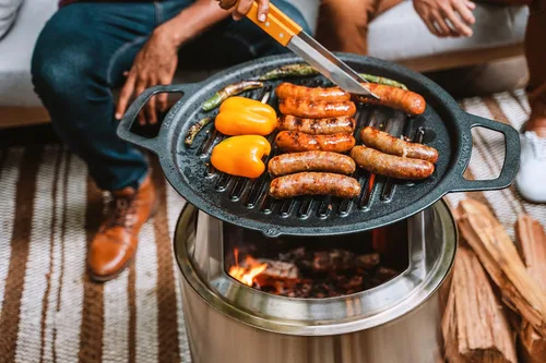 Miniatura 8 de Solo Stove Bonfire - Parrilla de hierro fundido 2.0 Pozo de fuego sin humo, soporte, parrilla y cubo, quema de leña, cenicero extraíble, acero
