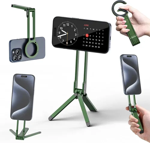Miniatura 16 de ULANZI MA30 - Soporte magnético de trípode para iPhone - Maglock de aluminio para teléfono inteligente, mini trípode de bolsillo, soporte