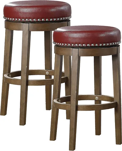 Miniatura 11 de Lexicon Blueridge Taburete giratorio de altura de comedor (juego de 2), 19.5 pulgadas SH, negro