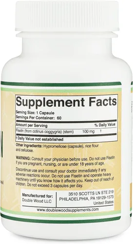 Miniatura 3 de Suplemento de fisetina - 100 mg de flavnonoles bioactivos, 60