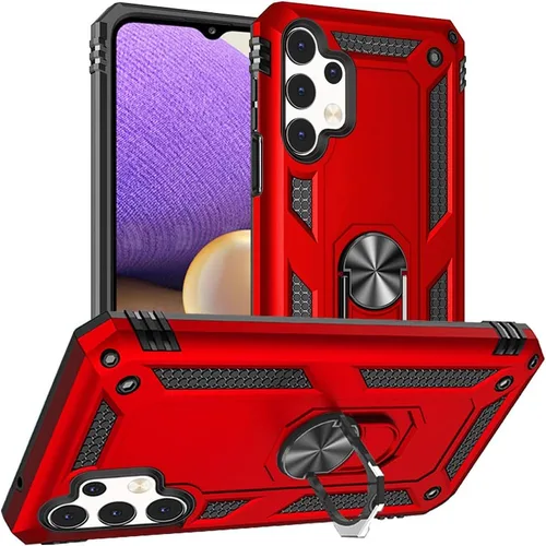 Miniatura 10 de Yiakeng Funda para Galaxy A32 5G, Samsung A32 5G, fundas protectoras de grado militar con anillo para Samsung Galaxy A32 5G (verde militar)