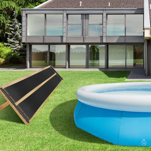 Miniatura 8 de Goplus Calentador solar de piscina de 2.5 pies x 10/16.5/20 pies para piscinas sobre el suelo, sistema de calefacción de panel solar de piscina