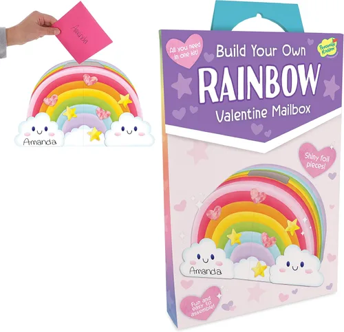 Miniatura 9 de Peaceable Kingdom Caja de San Valentín para niños, kit de caja del día de San Valentín para tarjetas de San Valentín para el aula de niños, dijes