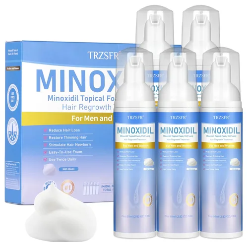 Espuma de minoxidil al 5% para hombres y mujeres, tratamiento de crecimiento del cabello para adelgazar el cabello y el crecimiento de la barba,