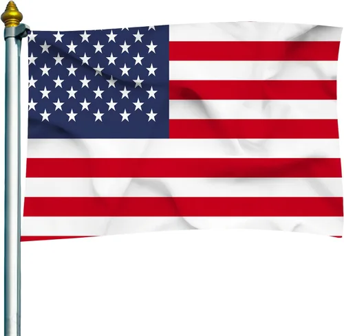Bandera de Estados Unidos Bandera Nacional de Estados Unidos Fibra de Poliéster 3x5 Pies Colores Brillantes Y Anti-UV Fade Interior Exterior Banner