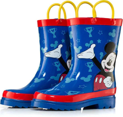 Miniatura 2 de Disney Mickey Mouse Rubber Rainboots - Attached Handles - Toddler and Little Kid