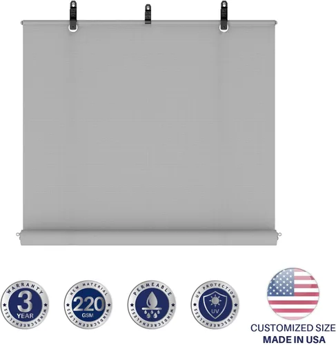 Miniatura 3 de Windscreen4less Persianas opacas enrollables para exteriores, pantalla de privacidad para pérgola, balcón, porche, cochera, terraza, ventana, 8' An